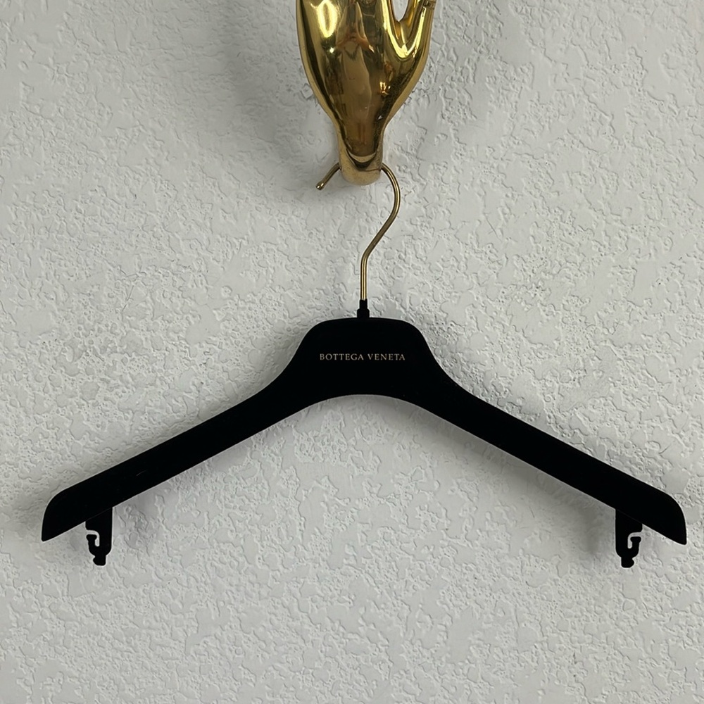 Bottega Veneta Velvet Flocked Logo Hanger
